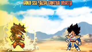 WHAT IF / GOKU UTILIZA  EL SSJ FALSO CONTRA VEGETA/ #2 #shorts 😱 sprite animation