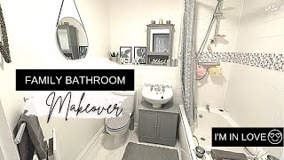 FAMILY BATHROOM MAKEOVER || ON A BUGDET £100 || STEPHANIE CLAIRE || UK 2021