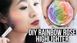 DIY Unicorn Rainbow Rose Highlighter  | Eva Chung