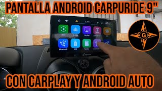 INSTALO esta PANTALLA  con CARPLAY y ANDROID AUTO a mi COCHE  en 2 MINUTOS  / CARPURIDE / GINESSOT