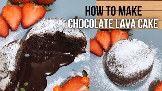 HOW TO MAKE CHOCOLATE LAVA CAKE AT HOME / MOLTEN LAVA CAKE