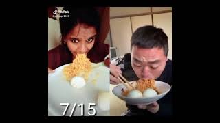 Funny 15 vs 1 Noodle Eating Contest! India vs China Tiktok!