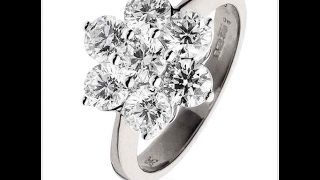 18ct White Gold Diamond Cluster Ring (Selection)