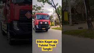 Kaget Truk Tangki Main Telolet #shorts #trukoleng #telolet