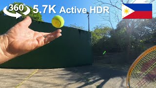 Insta360 X4 5.7K 360 Video Sample - Tennis Warmup in Subic Bay Freeport Zone