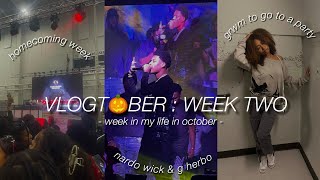 vlogtober week 2 : homecoming week, nardo wick & g herbo, grwm for a college party | davine riley