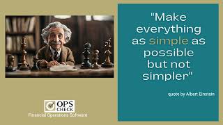 Einstein Was Right!  Simplify But Not To the Extreme  #financialoperations #operations