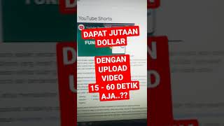 Cara jadi YOUTUBER cuma dengan upload Video berdurasi 15 - 60 Detik aja. #shorts #youtubeshorts