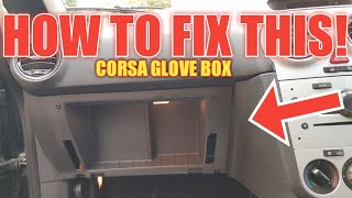 CORSA D GLOVE BOX REPAIR Pt1 FIX BROKEN GLOVE BOX LID EASLEY  VAUXHALL OPEL  HOW TO REPAIR GLOVE BOX