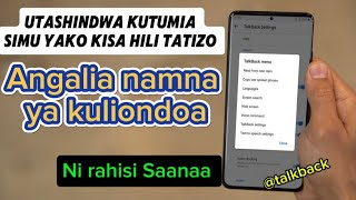 Simu Yako Inazungumza kila ukigusa? angalia |Jinsi ya Kutatua Tatizo Hilo Kwa Urahisi!