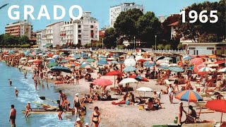 Grado 1965 spiaggia mare vintage seaside footage schwimmbad  Strandbaden Italy home movies 1965