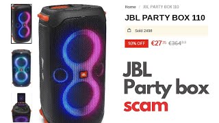 Websites selling JBL Party Box at low prices | scam explained