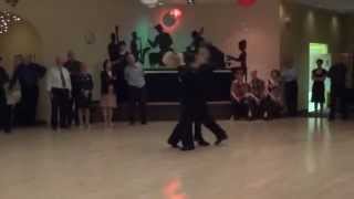 ANTON LEBEDEV & ANNA BORSCH tango at end of lesson at 30-up club Dec 2012