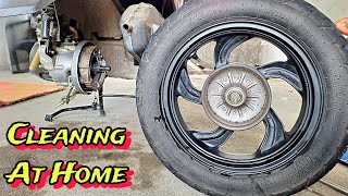 How to open TVS Jupiter Back Tyre -- All New TVS Jupiter Rear Tyre Opening and Cleaning Video