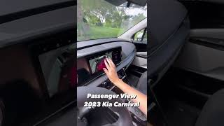 PASSENGER VIEW IN THE KIA CARNIVAL