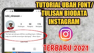 cara mengubah font/Tulisan Bio Instagram tanpa aplikasi | 2021