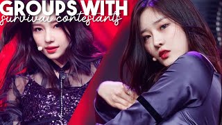 making groups with survival show contestants (produce48, the unit)