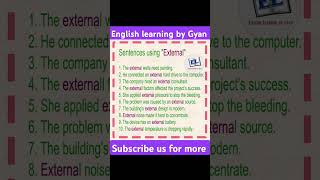 External meaning with example sentence #english #vocabulary #shorts