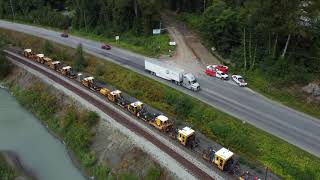 Mega Tie Gang working along CN Skeena Sub - DJI mini 2