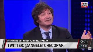 Imperdible Javier Milei con Baby Etchecopar- 24/04/23