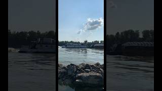 Barge pushing a massive load up the Missouri River!