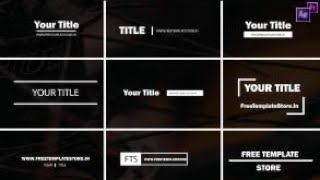 Minimal Title Pack of 9 #v2 for After Effects (100% FREE)