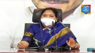 Home Minister Smt Mekathoti Sucharitha press meet from party central office || Point Media