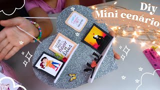 MINI QUADRO cenário com Fotos -Como Fazer Porta retrato decorativo 3D #artesanato @Juhlilas