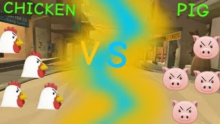 chicken gun/chicken vs pig plan bomba animación flipaclip creados por mi xd