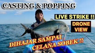 CASTING & POPPING PANEN STRIKE, PERMISAN-BANYUWANGI (FULL DRAG!!) | (VLOG Mancing Episode #18)