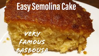 Easy Semolina Cake | Basbousa Recipe #semolinacake #bansricookingadventure