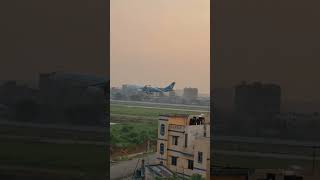 OMAN AIR | طيران عمان | Bangladesh Airport Runway #bangladesh_airport #shorts