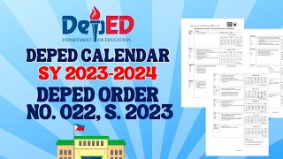 DEPED CALENDAR SY 2023-2024