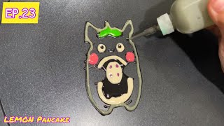 Easy Pancake Art : EP.23 TOTORO & NO FACE カオナシ | Studio Ghibli | LEMON Pancake