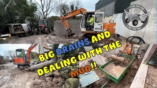 Installing some BIG drains and getting the shed ready for the next stage of Construction.