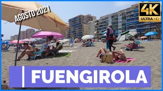 FUENGIROLA [4K 60 fps] ⛱ Playa y Puerto deportivo🌞 Costa del Sol Agosto 2021