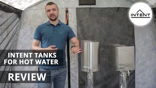 INTENT Tanks for hot water for mobile tourist baths.