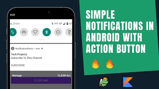 Simple notification in android studio | How to create notifications in android studio