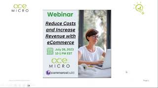 Reduce Costs and Increase Revenue with eCommerce   Webinar   web