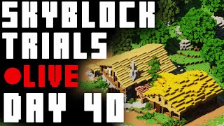 🔴 3 LEFT! Hypixel Skyblock TRIALS - GARDEN [Day 40] LIVE Session !Trials !Tasks !Map !Twitch