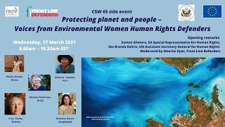 Protecting planet and people - Voices from Environmental Women Human Rights Defenders