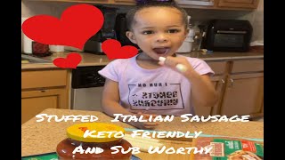 KETO FRIENDLY ITALIAN SAUSAGE STUFFED WITH CHEESE | SUB SANDWICH WORTHY | QUICK, EASY & DELICIOUS