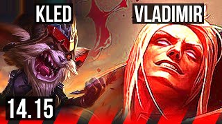 KLED vs VLADIMIR (TOP) | 13/1/1, 67% winrate, 7 solo kills, Legendary | EUNE Master | 14.15