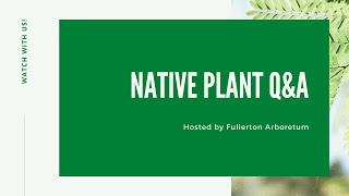 Fullerton Arboretum | Native Plant Q&A (Part 2)