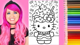 ASMR Coloring Hello Kitty | Calming ASMR Coloring for Relaxation & Stress-Relief