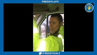 Leeds Fans Getting A Lift In A Riot Van By The Police At Bristol