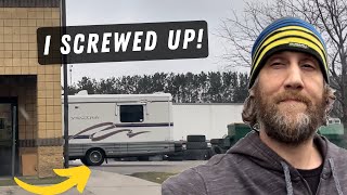 RV Water Leak Repair and Tire Drama! Trying to Beat The Cold!