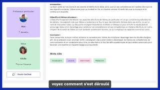 Présentation des résumés de cours GoStudent