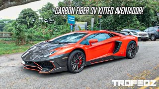 Carbon Fiber SV kitted Novitec Aventador with Fi Exhaust Roars!