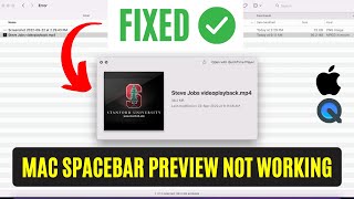 FIXED!! Mac Spacebar Preview Not Working | QuickTime Preview Problem MacBook Air/Pro/iMac